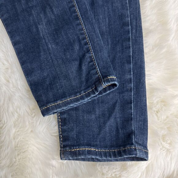 Denizen High Rise Jegging Jeans 7/28 Dark Blue Stretch Juniors Measures 27 x 27 - Picture 7 of 9